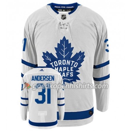 Toronto Maple Leafs FREDERIK ANDERSEN 31 Adidas Wit Authentic Shirt - Mannen